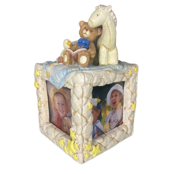 Music Box Musical Cube Picture Frame - Reading Bear - Plays “It’s A Small World” - Picture 11 of 12